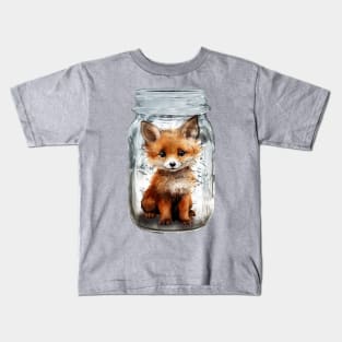 Fox Kit in a Jar Kids T-Shirt